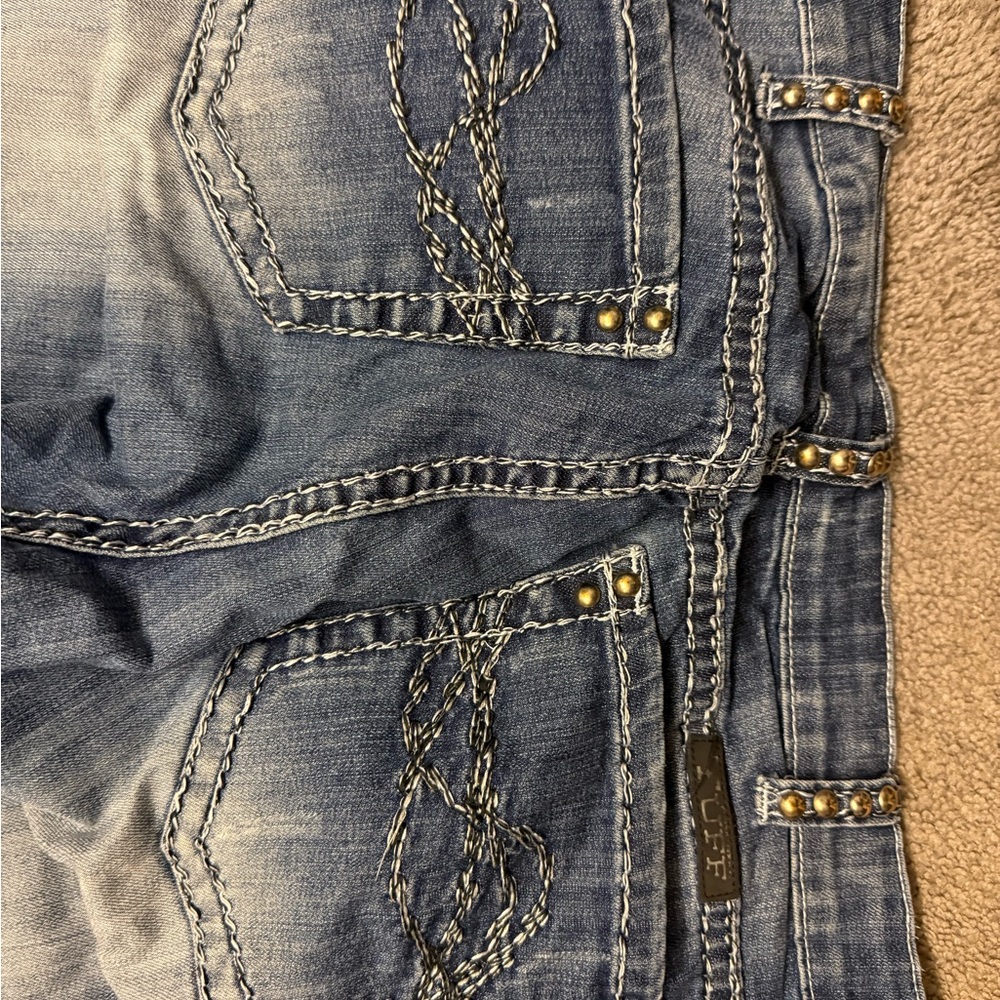 Cowgirl Tuff Boot Cut Jeans - Dark Blue